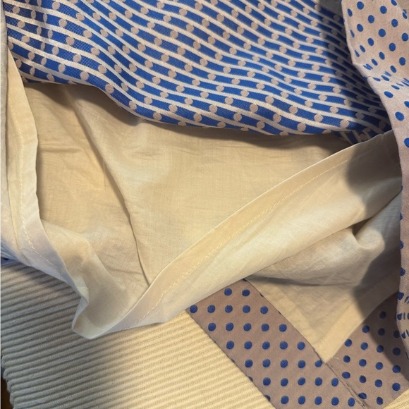 J. Crew Blue and Cream Knee-Length Pencil Skirt - Picture 5 of 9